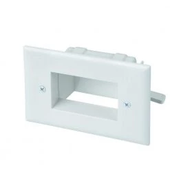 Commercial Electric White 1-Gang 1-Decorator/Rocker/1-Duplex Wall Plate (1-Pack)