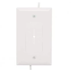 Commercial Electric 1-Gang Flexible Opening Cable Wall Plate, White 11 Commercial Electric 1-Gang Flexible Opening Cable Wall Plate, White -Commercial Electric Sales white commercial electric a v wall plates 5028 wh 40 1000