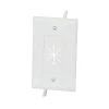 Commercial Electric 1-Gang Flexible Opening Cable Wall Plate, White -Commercial Electric Sales white commercial electric a v wall plates 5028 wh 64 1000