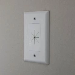 Commercial Electric 1-Gang Flexible Opening Cable Wall Plate, White 12 Commercial Electric 1-Gang Flexible Opening Cable Wall Plate, White -Commercial Electric Sales white commercial electric a v wall plates 5028 wh a0 1000