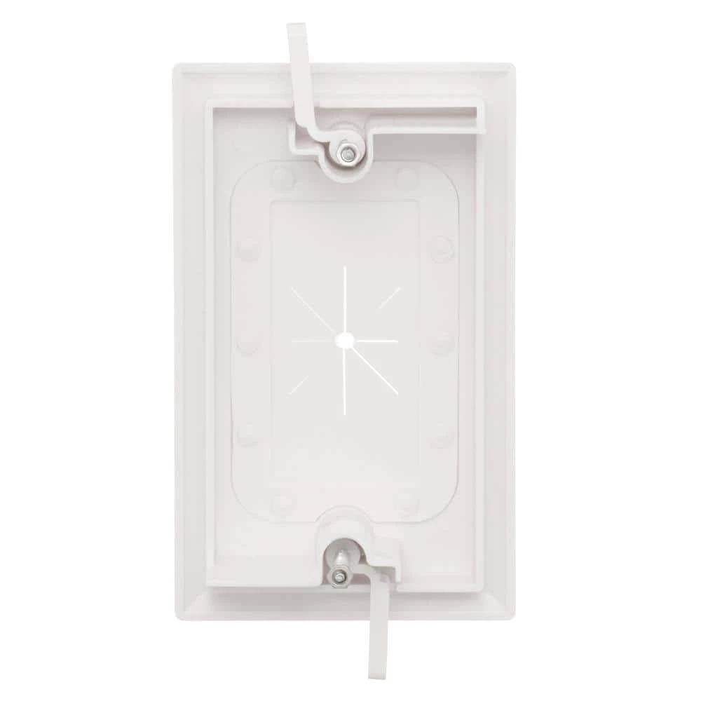 Commercial Electric 1-Gang Flexible Opening Cable Wall Plate, White 4 Commercial Electric 1-Gang Flexible Opening Cable Wall Plate, White - Image 2
