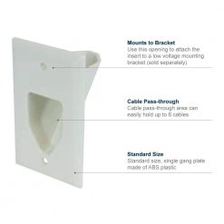 Commercial Electric White 1-Gang 1-Decorator/Rocker/1-Duplex Wall Plate (1-Pack) -Commercial Electric Sales white commercial electric a v wall plates 5081 wh c3 1000
