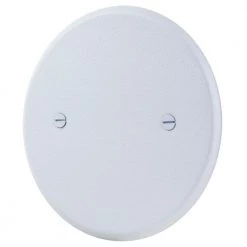 Commercial Electric 5 in. 1-Gang White Textured Round Blank Metal Wall Plate -Commercial Electric Sales white commercial electric blank wall plates pmtw rb a0 1000