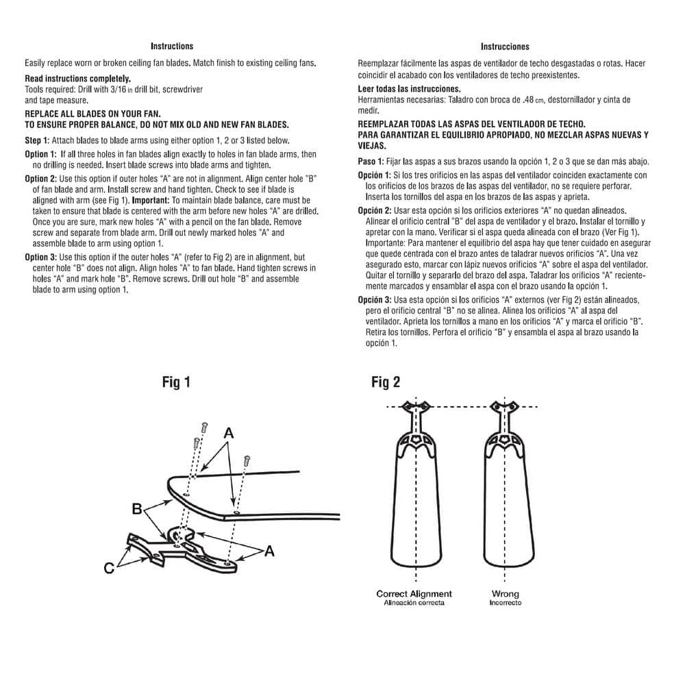 Commercial Electric Modern White Replacement Indoor/Outdoor Ceiling Fan Blades (5-Pack) for 52 in. Ceiling Fans 6 Commercial Electric Modern White Replacement Indoor/Outdoor Ceiling Fan Blades (5-Pack) for 52 in. Ceiling Fans - Image 4