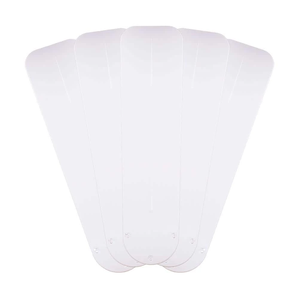 Commercial Electric Modern White Replacement Indoor/Outdoor Ceiling Fan Blades (5-Pack) for 52 in. Ceiling Fans 4 Commercial Electric Modern White Replacement Indoor/Outdoor Ceiling Fan Blades (5-Pack) for 52 in. Ceiling Fans - Image 2