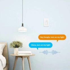 Commercial Electric 500-Watt Single Pole Smart Hubspace Dimmer with Motion Sensor, White -Commercial Electric Sales white commercial electric dimmers hpda311cwb 44 1000