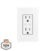 Commercial Electric 15 Amp 120-Volt Smart Hubspace Tamper Resistant Duplex Outlet, White -Commercial Electric Sales white commercial electric electrical outlets receptacles hpka315cwb 64 1000