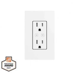 Commercial Electric 15 Amp 120-Volt Smart Hubspace Tamper Resistant Duplex Outlet, White