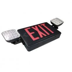 Commercial Electric Combo 14-Watt with NICAD 9.6-Volt Battery Integrated LED Black Exit Sign and Emergency Light -Commercial Electric Sales white commercial electric emergency exit lights eecbledrg120277 4f 1000