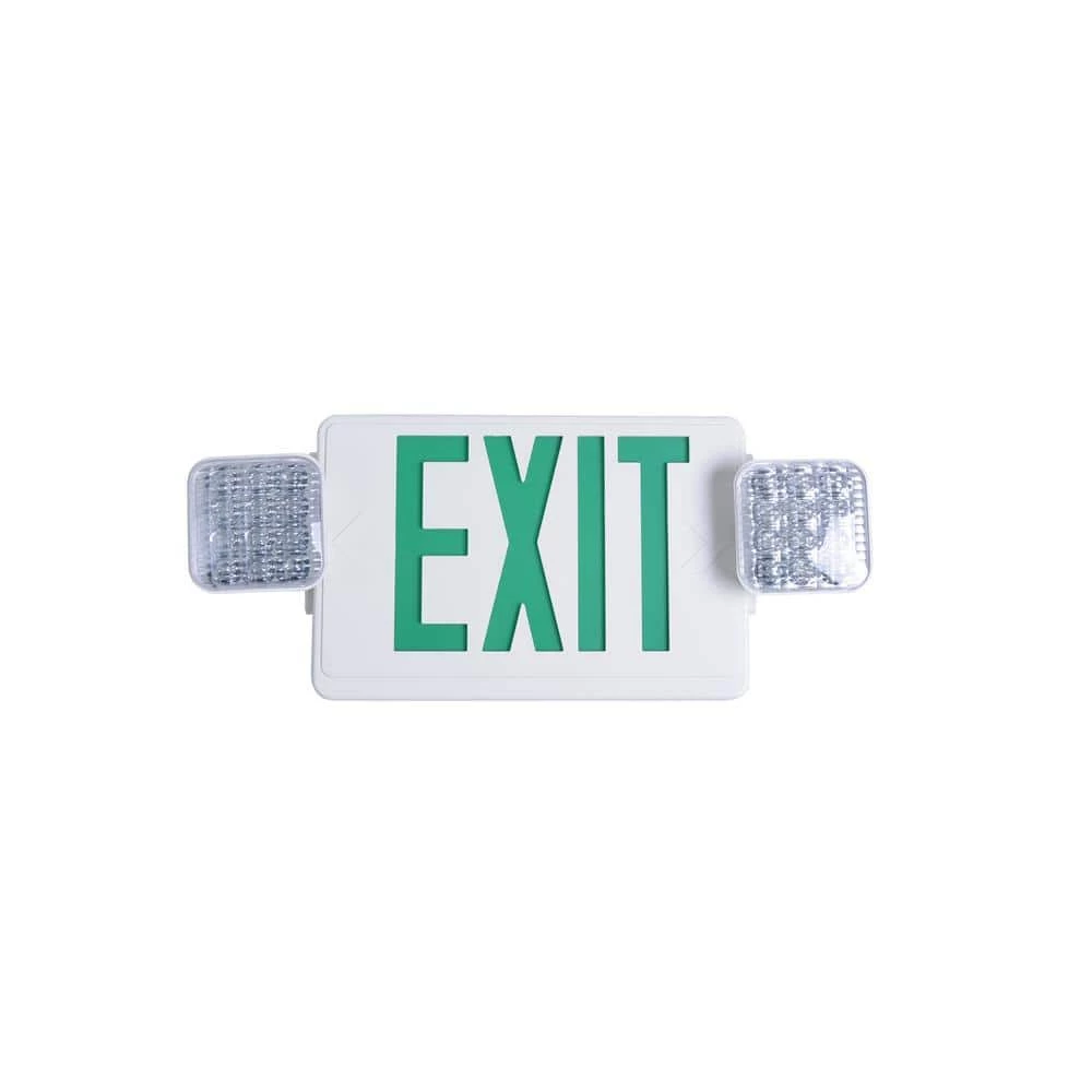 Commercial Electric Combo 14-Watt Equivalent Integrated LED White Exit Sign and Emergency Light with Ni-Cad 9.6-Volt Battery 6 Commercial Electric Combo 14-Watt Equivalent Integrated LED White Exit Sign and Emergency Light with Ni-Cad 9.6-Volt Battery - Image 4