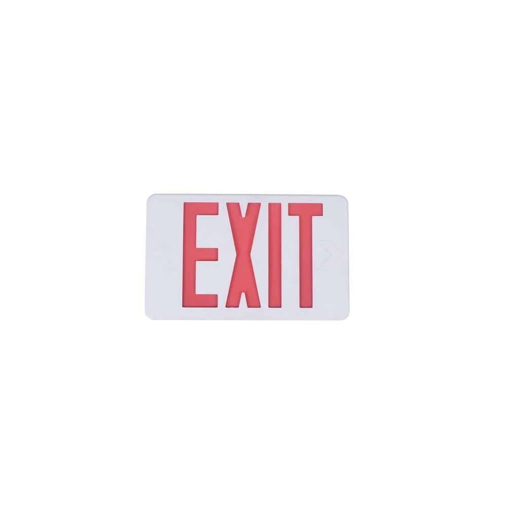 Commercial Electric 14-Watt Equivalent Integrated LED White Exit Sign with Ni-Cad 4.8-Volt Battery 3 Commercial Electric 14-Watt Equivalent Integrated LED White Exit Sign with Ni-Cad 4.8-Volt Battery