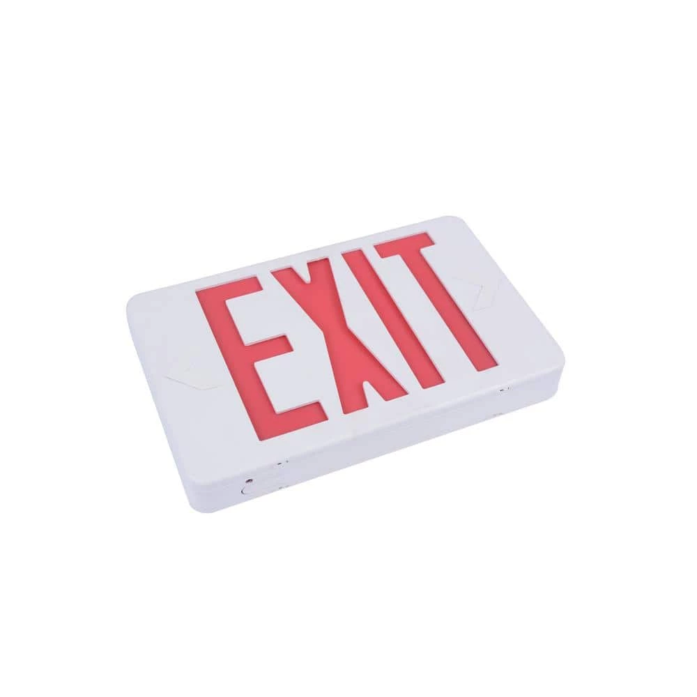 Commercial Electric 14-Watt Equivalent Integrated LED White Exit Sign with Ni-Cad 4.8-Volt Battery 4 Commercial Electric 14-Watt Equivalent Integrated LED White Exit Sign with Ni-Cad 4.8-Volt Battery - Image 2