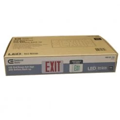 Commercial Electric 14-Watt Equivalent Integrated LED White Exit Sign with Ni-Cad 4.8-Volt Battery 15 Commercial Electric 14-Watt Equivalent Integrated LED White Exit Sign with Ni-Cad 4.8-Volt Battery -Commercial Electric Sales white commercial electric emergency exit lights exledrg120277 fa 1000