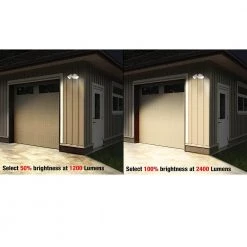 Commercial Electric Dusk to Dawn Lumen Boost White Outdoor Integrated Twin Head LED Flood Light Security Light IP65 Rated 4000K -Commercial Electric Sales white commercial electric flood lights 51405192 66 1000