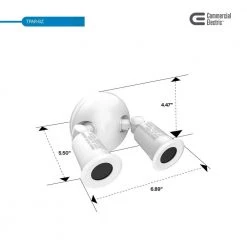 Commercial Electric Twin-Head White Outdoor Flood Light for Outdoor Security Lighting -Commercial Electric Sales white commercial electric flood lights tpar wh 40 1000