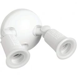 Commercial Electric Twin-Head White Outdoor Flood Light for Outdoor Security Lighting -Commercial Electric Sales white commercial electric flood lights tpar wh 66 1000