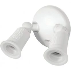 Commercial Electric Twin-Head White Outdoor Flood Light for Outdoor Security Lighting -Commercial Electric Sales white commercial electric flood lights tpar wh 77 1000