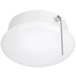 Commercial Electric Spin Light 7 in. Closet Light LED Flush Mount with Pull Chain Hallway Lighting Stairway Lighting (4-Pack) -Commercial Electric Sales white commercial electric flush mount lights 54484145 4pk 40 1000