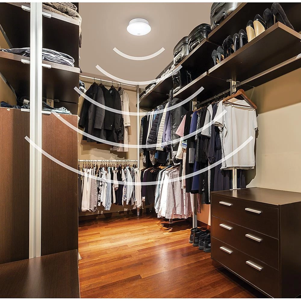 Commercial Electric Spin Light 7 in. Motion Sensor LED Flush Mount Ceiling Light Customize Hold Times Closet Rated 830 Lumens 4000K 8 Commercial Electric Spin Light 7 in. Motion Sensor LED Flush Mount Ceiling Light Customize Hold Times Closet Rated 830 Lumens 4000K - Image 6