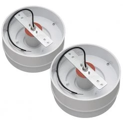 Commercial Electric Spin Light 5 in. White LED Flush Mount Ceiling Light 600 Lumens 4000K Bright White Closet Basement Utility (2 Pack) -Commercial Electric Sales white commercial electric flush mount lights 54692141 66 1000