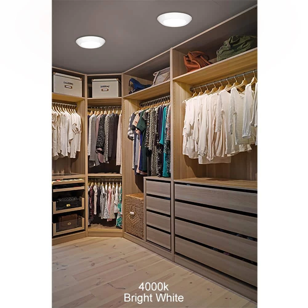 Commercial Electric 10 in. 18-Watt Color Selectable LED Flush Mount Disk Light J-Box Compatible Dimmable 1500 Lumens 4 Commercial Electric 10 in. 18-Watt Color Selectable LED Flush Mount Disk Light J-Box Compatible Dimmable 1500 Lumens - Image 2