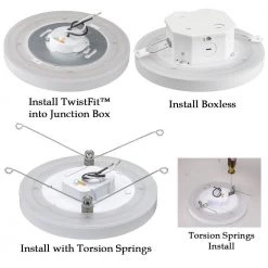 Commercial Electric 7.5 in. White Round Color Change CCT LED Flush Mount Ceiling Light Fixture w/ Night Light 3-Way Mount 800 Lumens -Commercial Electric Sales white commercial electric flush mount lights 56568191 44 1000