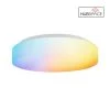Commercial Electric 11 in. White Smart Hubspace CCT and RGB Selectable LED Flush Mount Puff -Commercial Electric Sales white commercial electric flush mount lights cd44brgbw11w 64 1000
