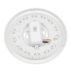 Commercial Electric 11 in. White Smart Hubspace CCT and RGB Selectable LED Flush Mount Puff -Commercial Electric Sales white commercial electric flush mount lights cd44brgbw11w 76 1000