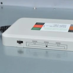 Commercial Electric Augusta 50 in. x 15 in. Satin Nickel, White Frame CCT Selectable LED Flush Mount Ceiling Light 4000 Dimmable Lumens -Commercial Electric Sales white commercial electric flush mount lights fp1235whw48lf4h 44 1000