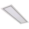 Commercial Electric Augusta 50 in. x 15 in. Satin Nickel, White Frame CCT Selectable LED Flush Mount Ceiling Light 4000 Dimmable Lumens -Commercial Electric Sales white commercial electric flush mount lights fp1235whw48lf4h 64 1000
