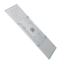 Commercial Electric Sebastian 48 in. x 13 in. Modern White Satin Nickel CCT Selectable LED Flush Mount Ceiling Light 4000 Dimmable Lumens -Commercial Electric Sales white commercial electric flush mount lights fp1236whw48lf4h c3 1000