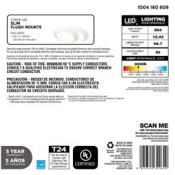 Commercial Electric 7 in. White LED Flush Mount (2-Pack) -Commercial Electric Sales white commercial electric flush mount lights jvj3011l 8 wht 66 1000