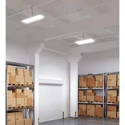 Commercial Electric 2 ft. 400-Watt Equivalent 18,000 Lumens 171-Watts Integrated LED Dimmable White High Bay Light 120-277 Volt 5000K -Commercial Electric Sales white commercial electric high bay lights 50232191 4f 1000