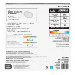 Commercial Electric 11 in. 12.5-Watt Dimmable White Integrated LED Edge-Lit Round Flat Panel Flush Mount Ceiling Light Color Changing 15 Commercial Electric 11 in. 12.5-Watt Dimmable White Integrated LED Edge-Lit Round Flat Panel Flush Mount Ceiling Light Color Changing -Commercial Electric Sales white commercial electric led panel lights 74210 hd 1d 1000