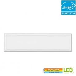 Commercial Electric 1 ft. x 4 ft. 50W Dimmable White Integrated LED Edge-Lit Deco Flat Panel Flush Mount Ceiling Light with CCT -Commercial Electric Sales white commercial electric led panel lights 74218 hd 77 1000