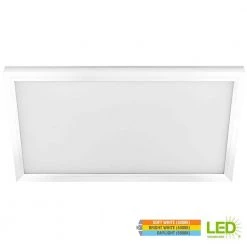 Commercial Electric 1 ft. x 2 ft. 23-Watt Dimmable White Integrated LED Edge-Lit Flat Panel Flush Mount Light with Color Changing CCT 15 Commercial Electric 1 ft. x 2 ft. 23-Watt Dimmable White Integrated LED Edge-Lit Flat Panel Flush Mount Light with Color Changing CCT -Commercial Electric Sales white commercial electric led panel lights fp1x2 4wy wh hd 77 1000