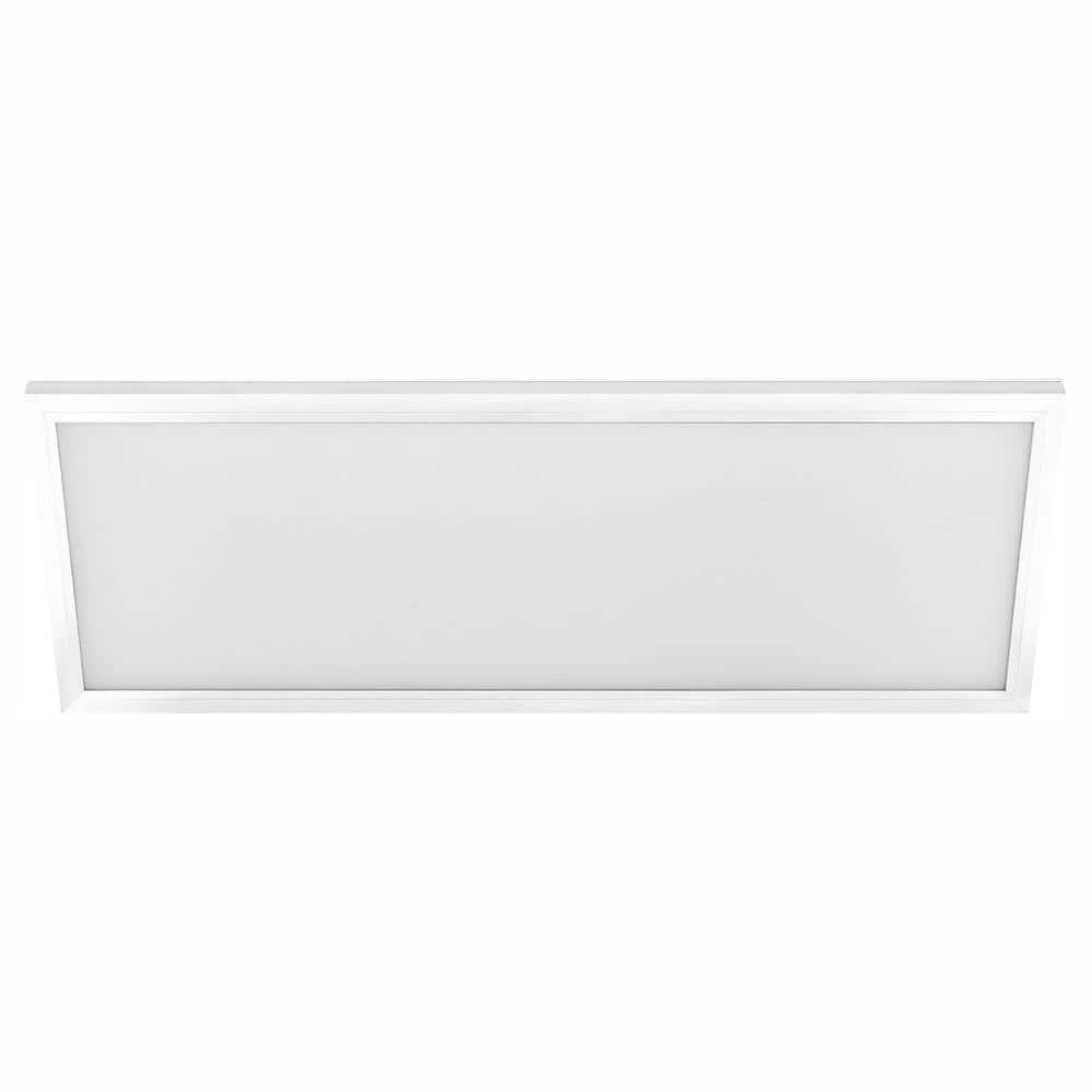 Commercial Electric 1 ft. x 4 ft. 50W Dimmable White Integrated LED Edge-Lit Flat Panel Flush Mount Light with Color Changing CCT (2-Pack) 3 Commercial Electric 1 ft. x 4 ft. 50W Dimmable White Integrated LED Edge-Lit Flat Panel Flush Mount Light with Color Changing CCT (2-Pack)