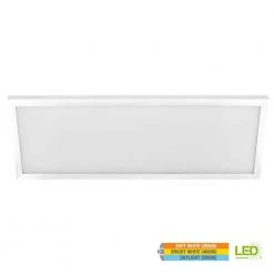 Commercial Electric 1 ft. x 4 ft. 50W Dimmable White Integrated LED Edge-Lit Flat Panel Flush Mount Light with Color Changing CCT (2-Pack) 11 Commercial Electric 1 ft. x 4 ft. 50W Dimmable White Integrated LED Edge-Lit Flat Panel Flush Mount Light with Color Changing CCT (2-Pack) -Commercial Electric Sales white commercial electric led panel lights fp1x4 4wy wh hd 2 c3 1000