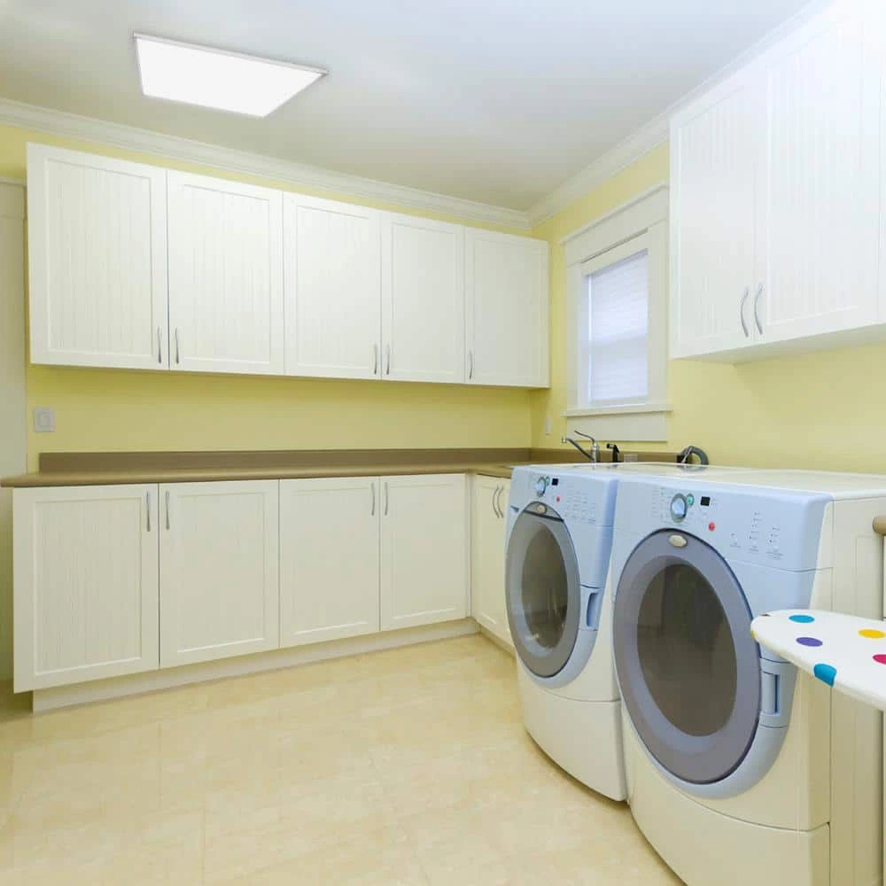 Commercial Electric 2 ft. x 2 ft. 48-Watt White Integrated Edge-Lit Flat Panel T-Bar Grid Flush Mount LED Troffer with Color Changing CCT 8 Commercial Electric 2 ft. x 2 ft. 48-Watt White Integrated Edge-Lit Flat Panel T-Bar Grid Flush Mount LED Troffer with Color Changing CCT - Image 6