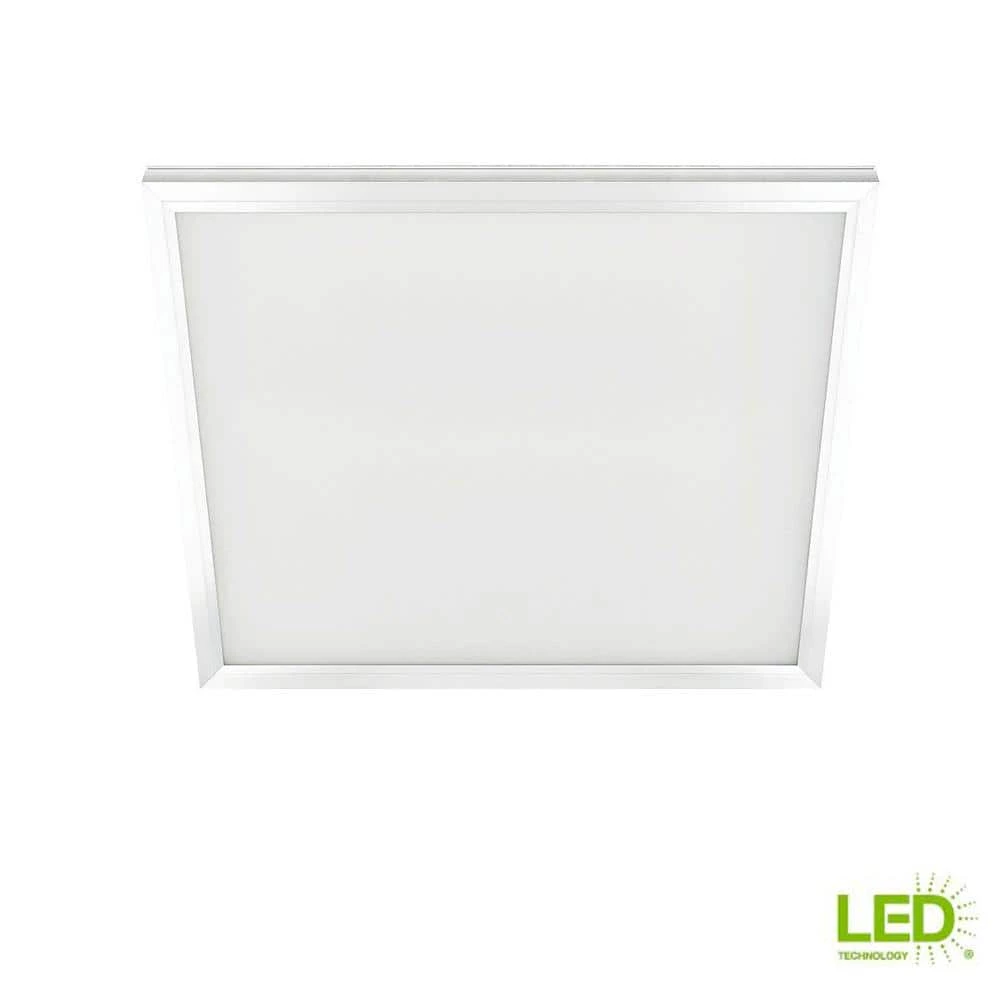 Commercial Electric 2 ft. x 2 ft. 48-Watt White Integrated Edge-Lit Flat Panel T-Bar Grid Flush Mount LED Troffer with Color Changing CCT 9 Commercial Electric 2 ft. x 2 ft. 48-Watt White Integrated Edge-Lit Flat Panel T-Bar Grid Flush Mount LED Troffer with Color Changing CCT - Image 7