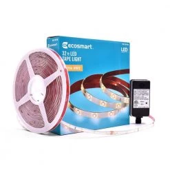 Commercial Electric 32 ft. Indoor/Outdoor Cuttable Non Re-Linkable Neutral White Strip Light Kit -Commercial Electric Sales white commercial electric led strip lights ls2835 32ft 4f 1000