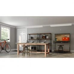 Commercial Electric 4 ft. 64-Watt Equivalent Integrated LED White Shop Light Linkable 3200 Lumens 4000K Bright White 5 ft. Cord Included -Commercial Electric Sales white commercial electric shop lights 54103161 44 1000