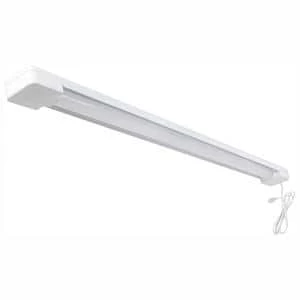 Commercial Electric 3 ft. 1-Light 30-Watt Integrated LED White Utility Shop Light with Power Cord 3 Commercial Electric 3 ft. 1-Light 30-Watt Integrated LED White Utility Shop Light with Power Cord
