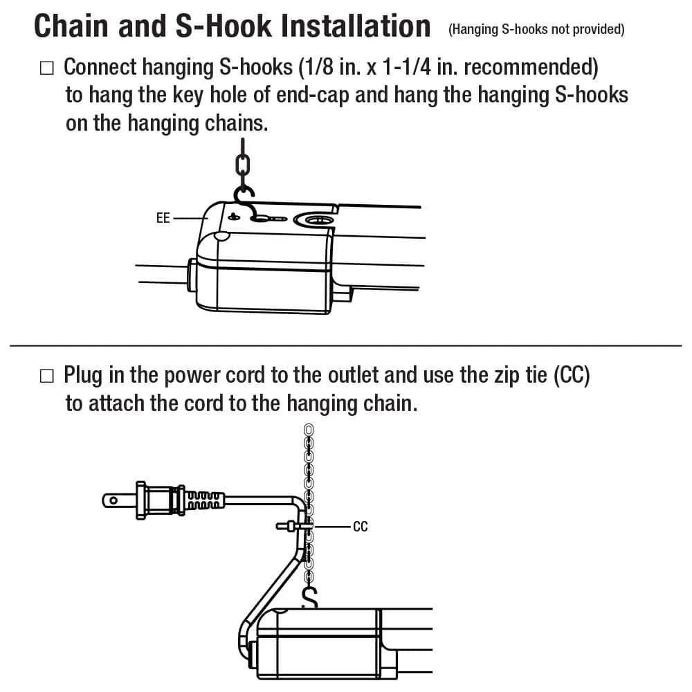 Commercial Electric 3 ft. 1-Light 30-Watt Integrated LED White Utility Shop Light with Power Cord 8 Commercial Electric 3 ft. 1-Light 30-Watt Integrated LED White Utility Shop Light with Power Cord - Image 6
