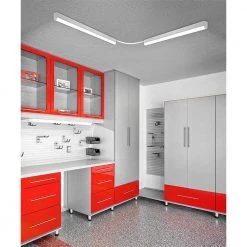 Commercial Electric 4 ft. 20-Watt Plug-in Direct Wire Integrated LED White Linkable Strip Light Fixture 1800 Lumens 4000K (4-Pack) 14 Commercial Electric 4 ft. 20-Watt Plug-in Direct Wire Integrated LED White Linkable Strip Light Fixture 1800 Lumens 4000K (4-Pack) -Commercial Electric Sales white commercial electric strip light fixtures 54261191 4pk 40 1000