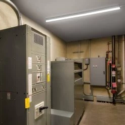 Commercial Electric 4 ft. 20-Watt Plug-in Direct Wire Integrated LED White Linkable Strip Light Fixture 1800 Lumens 4000K (4-Pack) 19 Commercial Electric 4 ft. 20-Watt Plug-in Direct Wire Integrated LED White Linkable Strip Light Fixture 1800 Lumens 4000K (4-Pack) -Commercial Electric Sales white commercial electric strip light fixtures 54261191 4pk 4f 1000