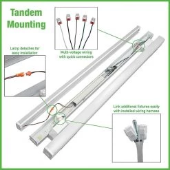 Commercial Electric Commercial 8 ft. (Two 4ft.) 440 Watt Equivalent Integrated LED White Multi-Volt Strip Light Fixture 11000 Lumen (4-Pack) -Commercial Electric Sales white commercial electric strip light fixtures 54598191 a 4pk 77 1000