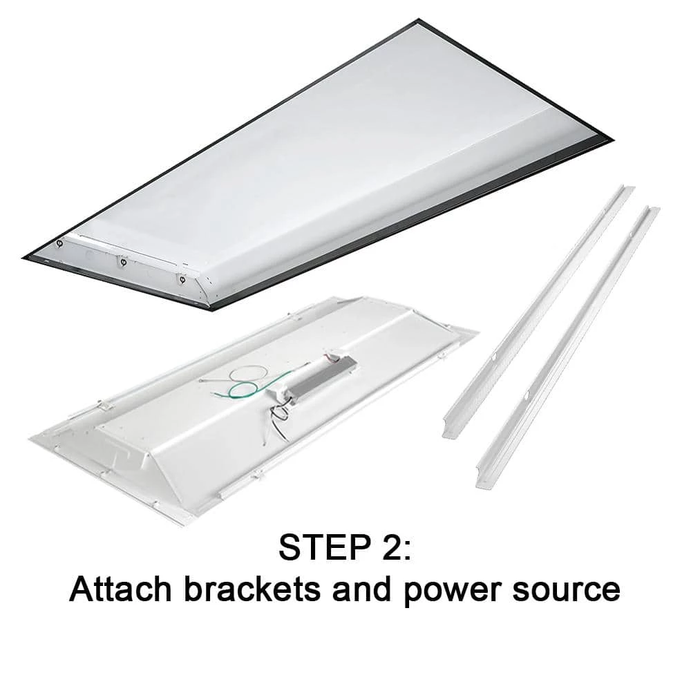 Commercial Electric 4 ft. x 2 ft. 100-Watt Equivalent Integrated LED White Retrofit Troffer Kit 4000K Bright White 5000 Lumens (4-Pack) 6 Commercial Electric 4 ft. x 2 ft. 100-Watt Equivalent Integrated LED White Retrofit Troffer Kit 4000K Bright White 5000 Lumens (4-Pack) - Image 4