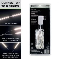 Commercial Electric 12 in. LED Linkable White Flexible Tape Under Cabinet Light Kit (4-Strip Pack) -Commercial Electric Sales white commercial electric under cabinet lights c421100 fa 1000