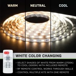 Commercial Electric 16 ft. LED Tunable White Tape Light Kit- Under Cabinet Light 11 Commercial Electric 16 ft. LED Tunable White Tape Light Kit- Under Cabinet Light -Commercial Electric Sales white commercial electric under cabinet lights c421510 4f 1000
